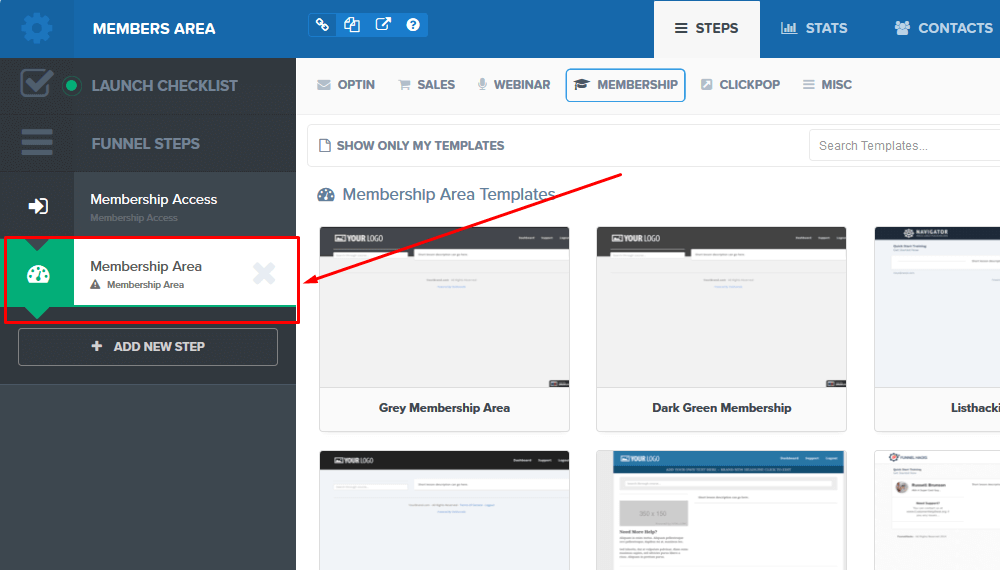 ClickFunnels Membership Area
